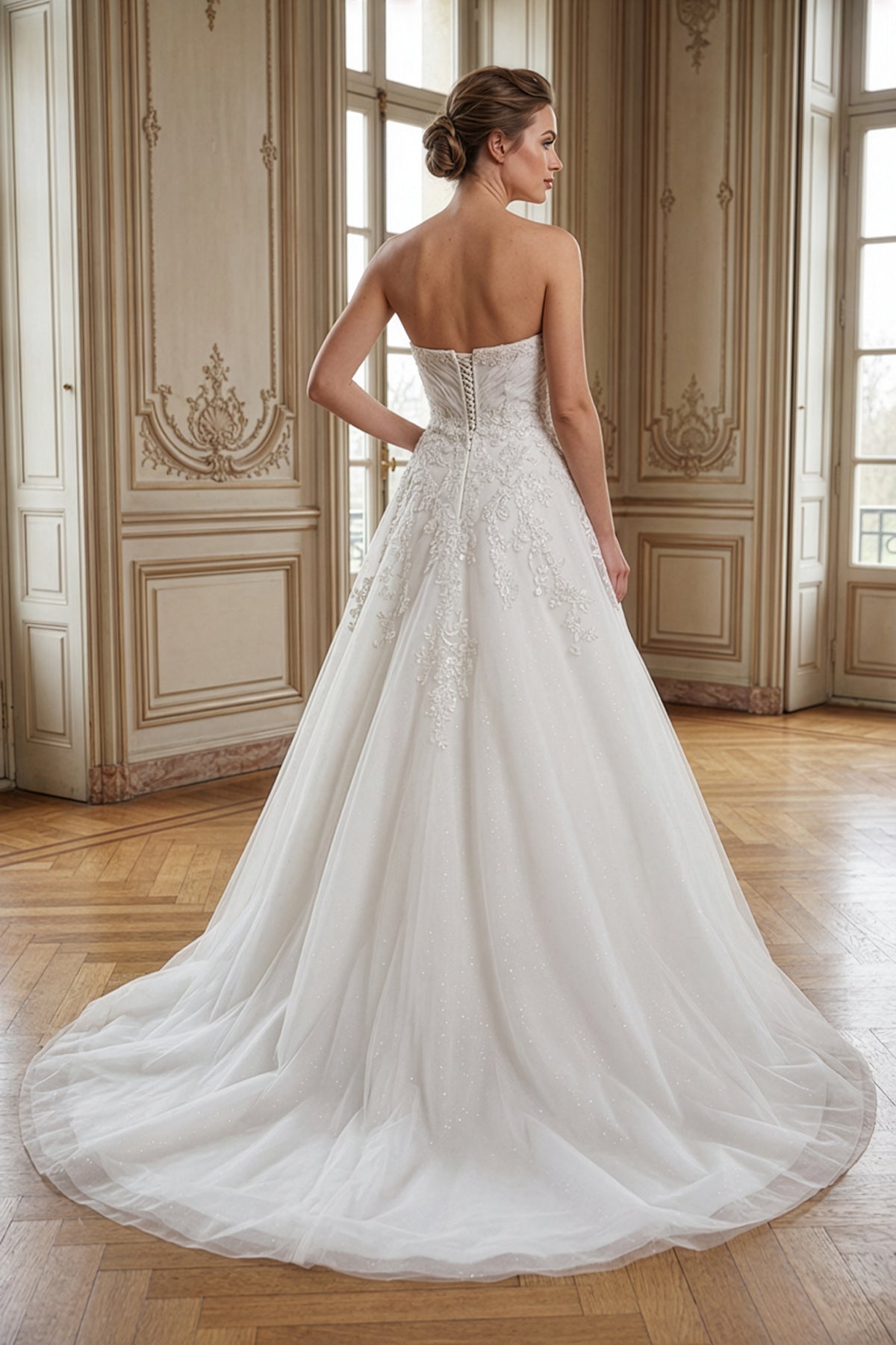 Annabella Helen Gelinlik – Klasikten Ayrılan Özgün Yaka Tasarımıyla Farklılık Arayanlar İçin Modern ve Zarif Siluet