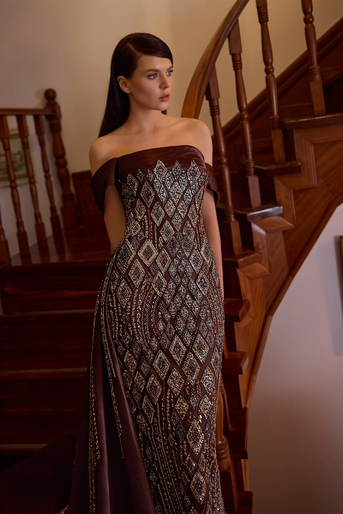 Fish Cut Evening Dress