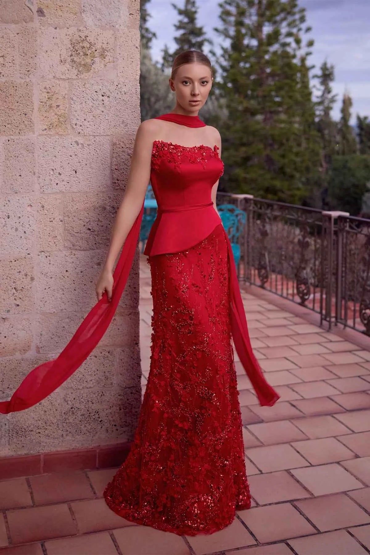 Strapless Evening Dress