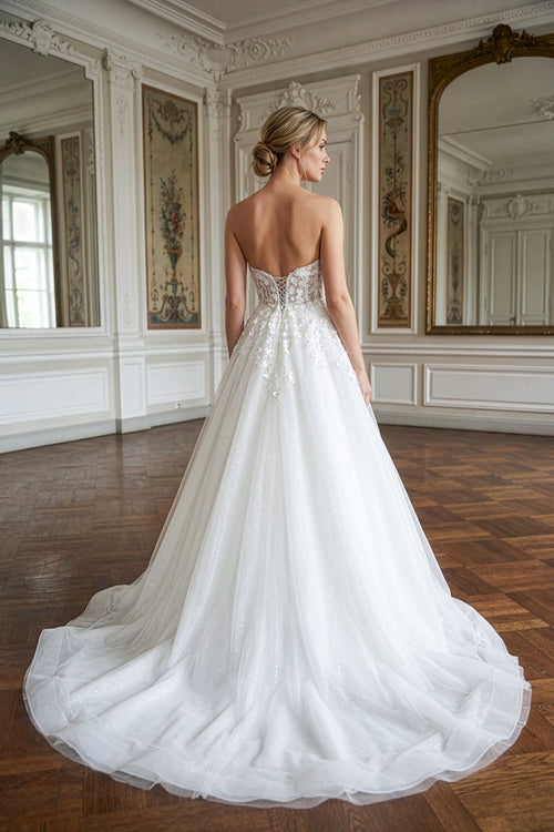 Annabella Helen Gelinlik – 3 Boyutlu Çiçek Detaylı, Simli Dokulu Tasarım - Annabella Bridal – Modern ve Zamansız Gelinlik Tasarımları - Annabella