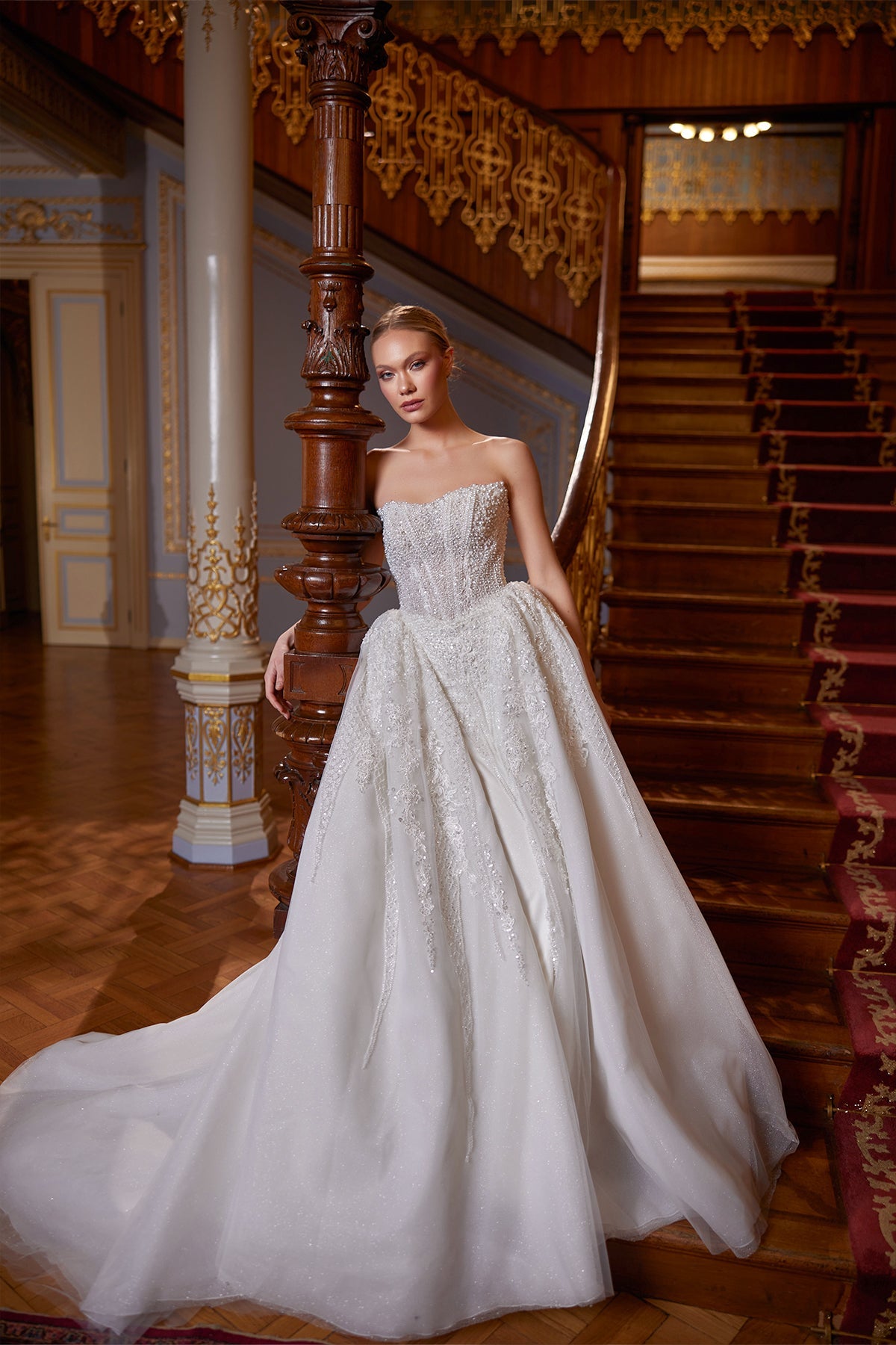 Kristal İşlemeli Straplez Balık Prenses 2'si 1 Arada Gelinlik | Annabella Bridal - Annabella Bridal – Gelinlik Tasarımları