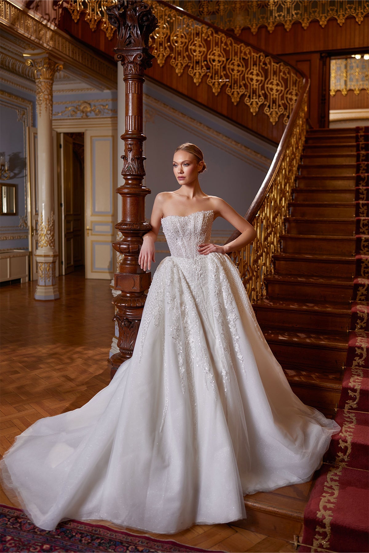 Kristal İşlemeli Straplez Balık Prenses 2'si 1 Arada Gelinlik | Annabella Bridal - Annabella Bridal – Gelinlik Tasarımları