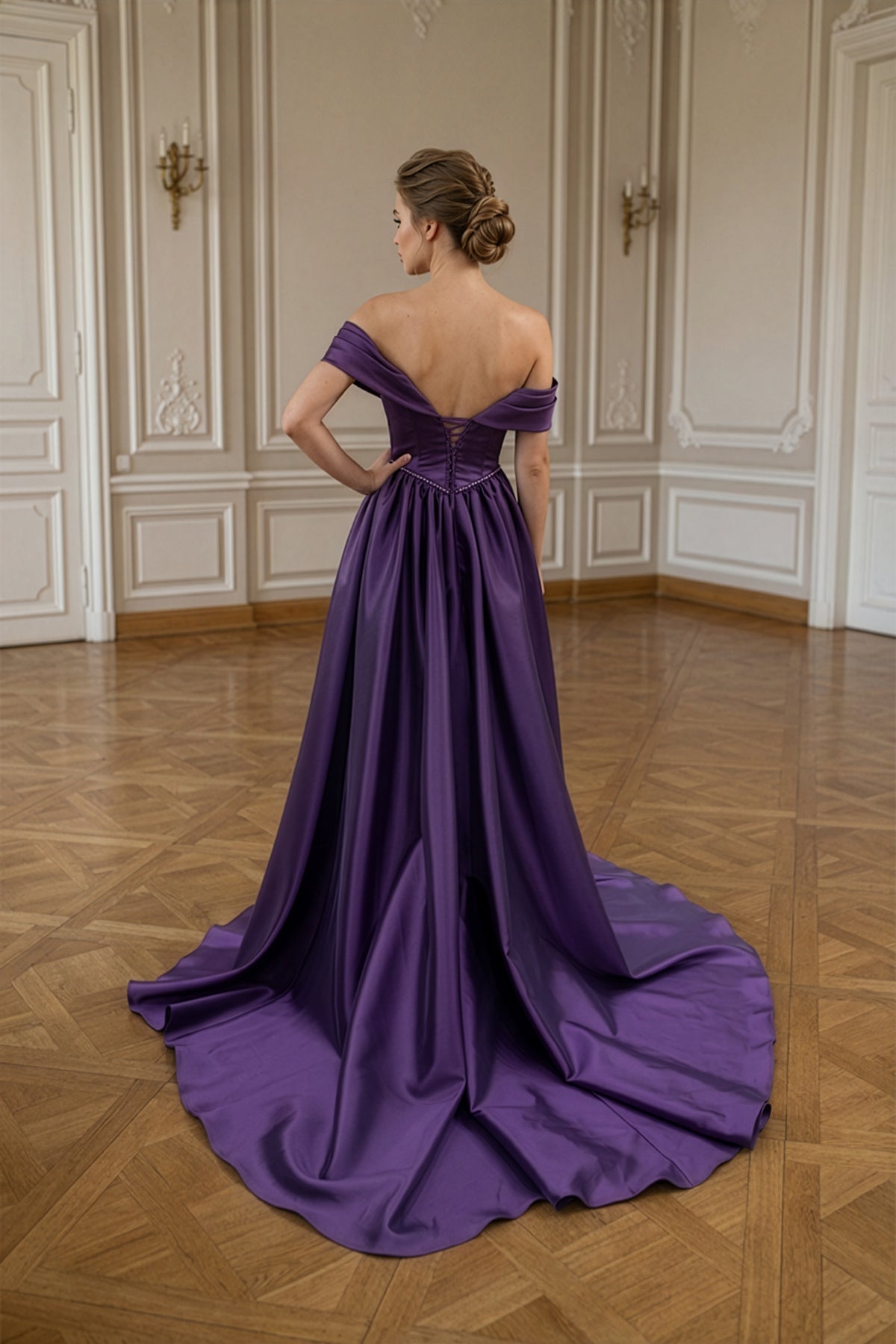 İnci Detaylı Helen Abiye Lila