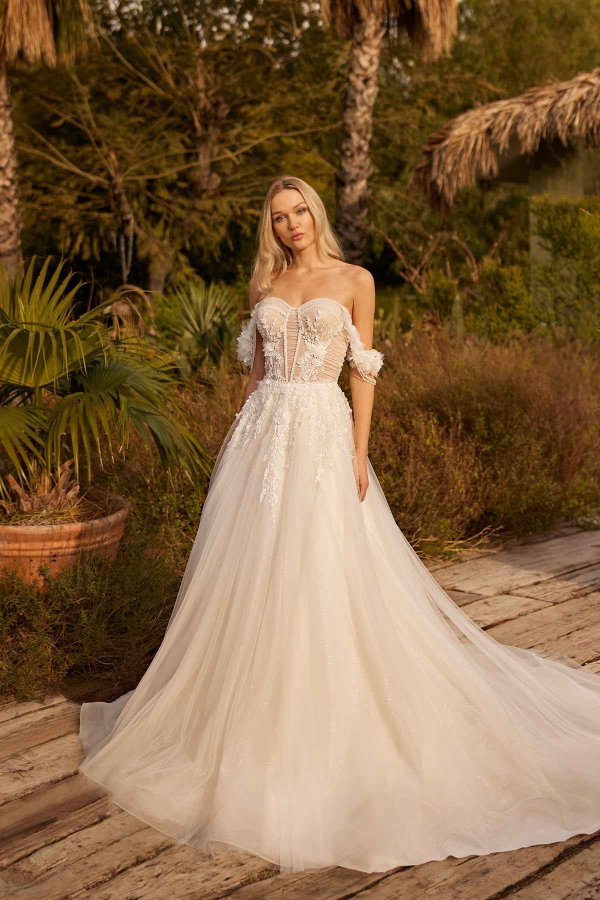 A-Line Wedding Dress: Long Lace Sleeves and 2-in-1 – Annabella Bridal